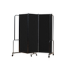 National Public Seating NPS Room Divider, 6' Height, 3 Sections, Black RDB6-3PT10